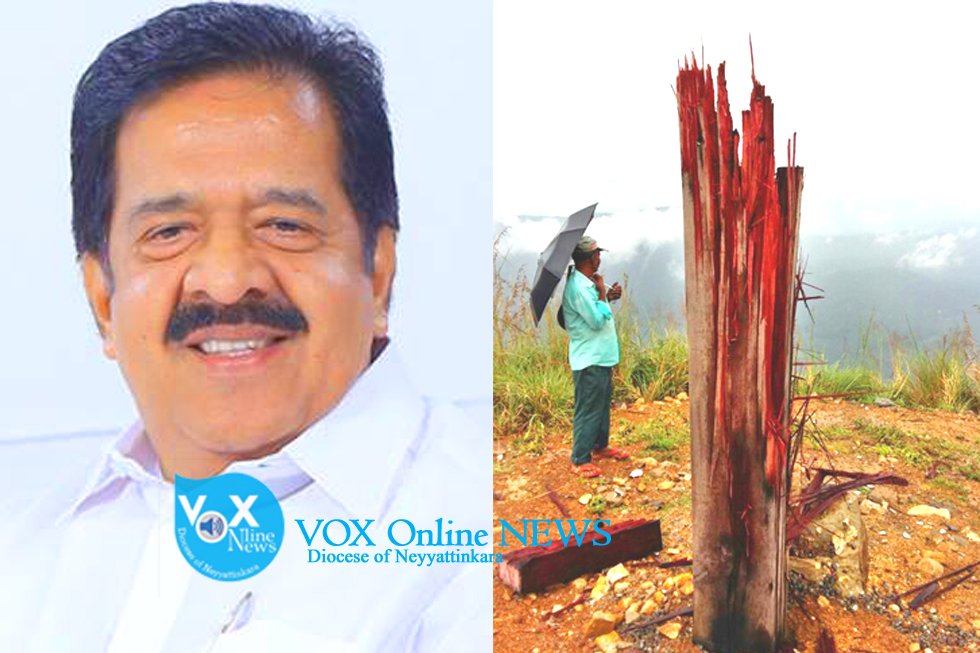 സ്‌ഫോടനത്തിലൂടെ കുരിശു തകര്‍ത്തിട്ടും മിന്നലാക്കി മാറ്റുന്ന നിലപാടാണ്‌ നമ്മുടെ സര്‍ക്കാരിന്റേത്‌ ; രമേശ്‌ ചെന്നിത്തല