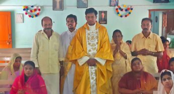 ഫാ. ജസ്റ്റിൻ ഫ്രാൻസിസ് തന്റെ ആദ്യ ദിവ്യബലിയർപ്പണം ഉദാത്തമാക്കി