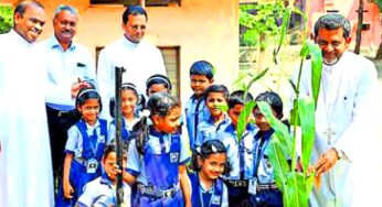 ശ്രീപുരം ബിഷപ്‌സ് ഹൗസിൽ കൗതുകമായി ചോളം വിളവെടുപ്പ്