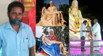 ദേവാലയങ്ങളിലെ ജീവൻ തുടിക്കുന്ന ചിത്രങ്ങളുടെയും ശില്പങ്ങളുടെയും ശില്പി കോട്ടൂർ രഘുവിന് നാട്ടുകാരുടെ ആദരം