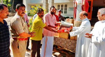 കൊറോണക്കാലത്ത് പോലീസുകാര്‍ക്ക് കേക്ക് വിതരണം ചെയ്ത് കെ.സി.വൈ.എം. മാതൃക