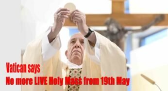 പാപ്പായുടെ തത്സമയ സംപ്രേഷണ (ഓണ്‍-ലൈന്‍) ദിവ്യബലി അവസാനിക്കുന്നു