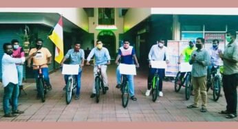 ഇന്ധനവില വർദ്ധനവിനെതിരെ സൈക്കിൾ ചവിട്ടി പ്രധിഷേധം