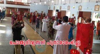 വലിയവിള ക്രിസ്തുരാജാ ദേവാലയത്തിൽ പൊതുദിവ്യബലി പുനഃരാരംഭിച്ചു