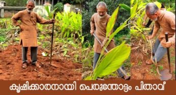 തൂമ്പയെടുത്ത്… വിളവെടുത്ത്… പെരുന്തോട്ടം പിതാവ്