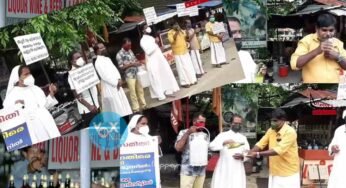 സർക്കാരിന്റെ മദ്യ നയത്തിനെതിരെ പാൽ വിതരണം നടത്തി കെ.സി.ബി.സി. മദ്യ വിരുദ്ധ സമിതിയുടെ പ്രതിഷേധം